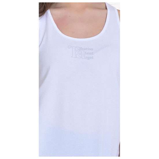 Target Γυναικεία αμάνικη μπλούζα Long Sleeveless Loose Top Single Jersey "Talent Loose"
